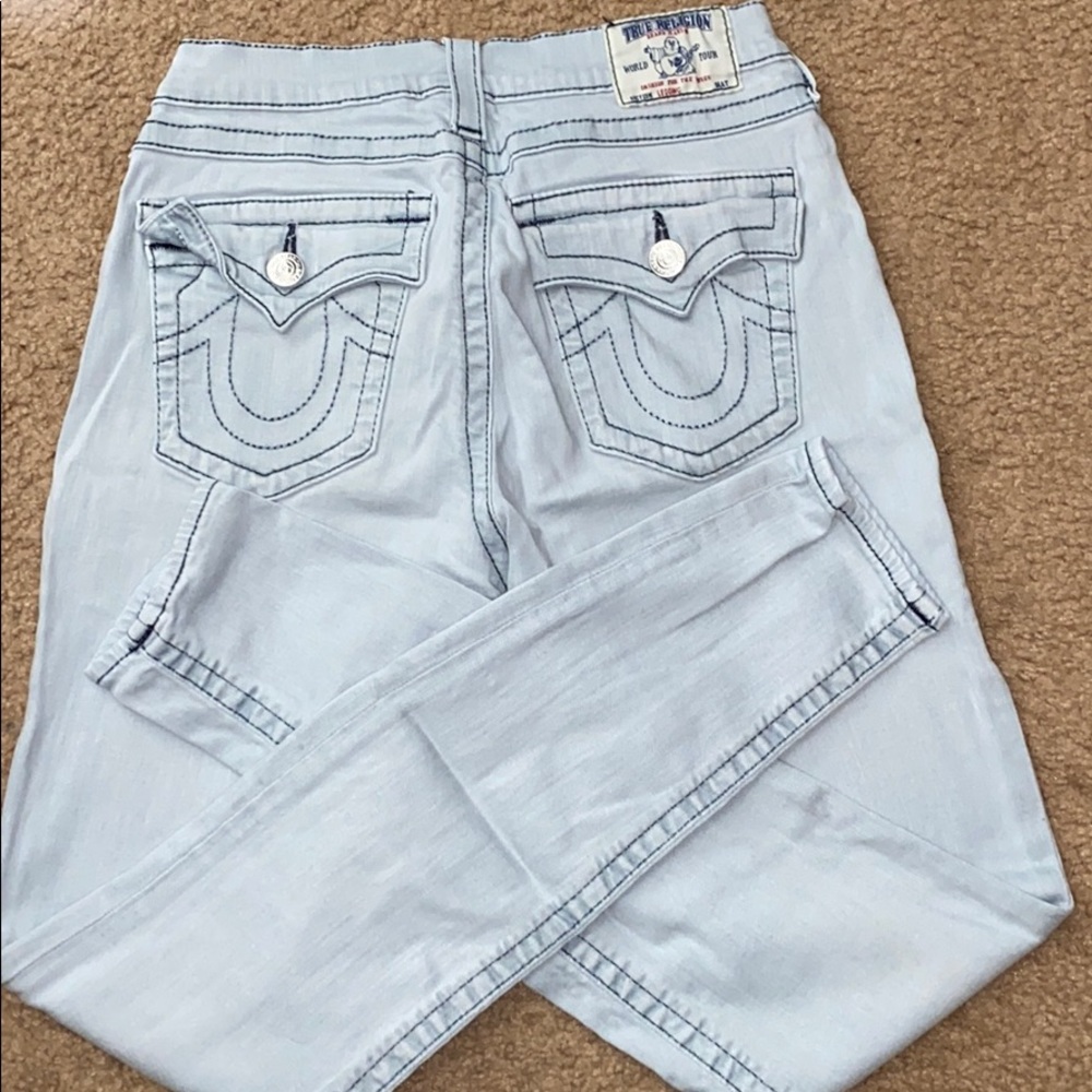 True Religion light wash jeans